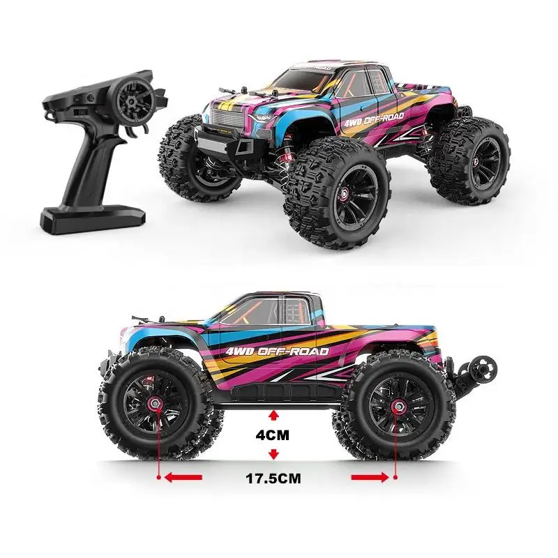 Hyper Go MJX 16209 1/16 مقياس RC سيارة بدون فرش قوة 2.4G 4WD أداء لجميع التضاريس على الطرق الوعرة سباق سيارة عالية السرعة