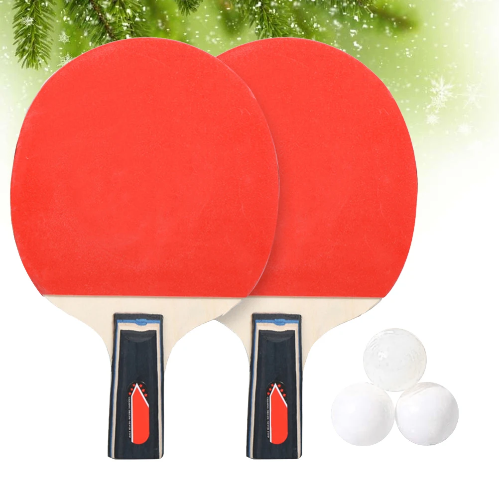 

Pong Paddle Anti-slip Grip Racket Table Tennis for Training Six-star Wooden