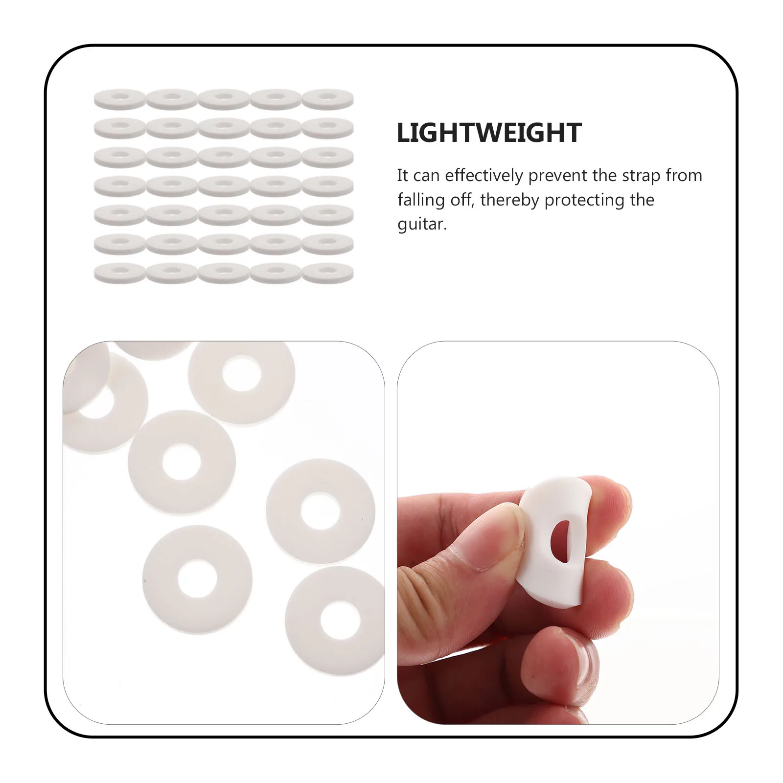

30pcs Guitar Strap Locks Non slip Silicone Pads for Acoustic Electric Bass Ukulele White Anti slip Guitar Parts Accessories