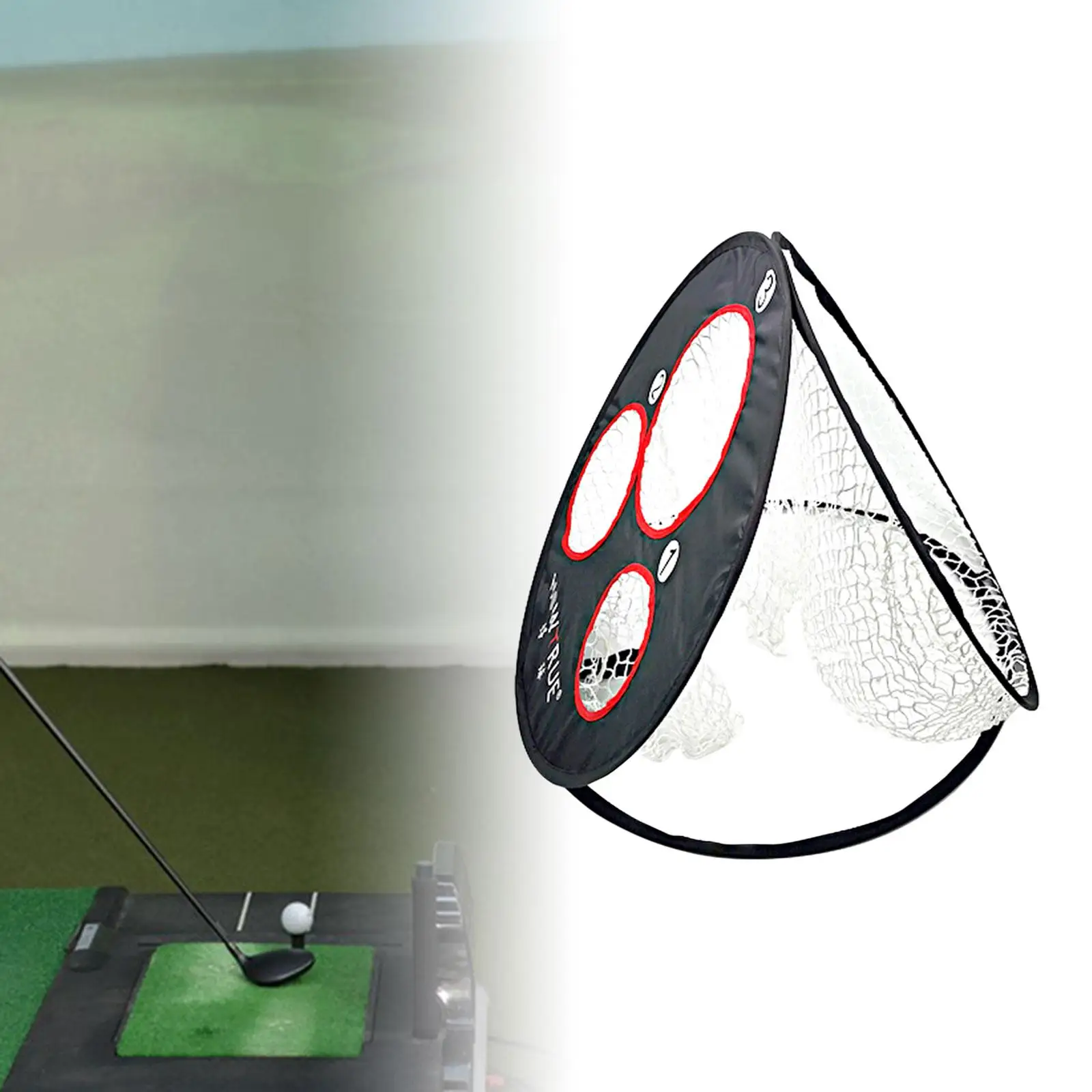 Lightweight Golf Net Practice Tool Collapsible Design for Bedroom Living Room Backyard Driving Range Use