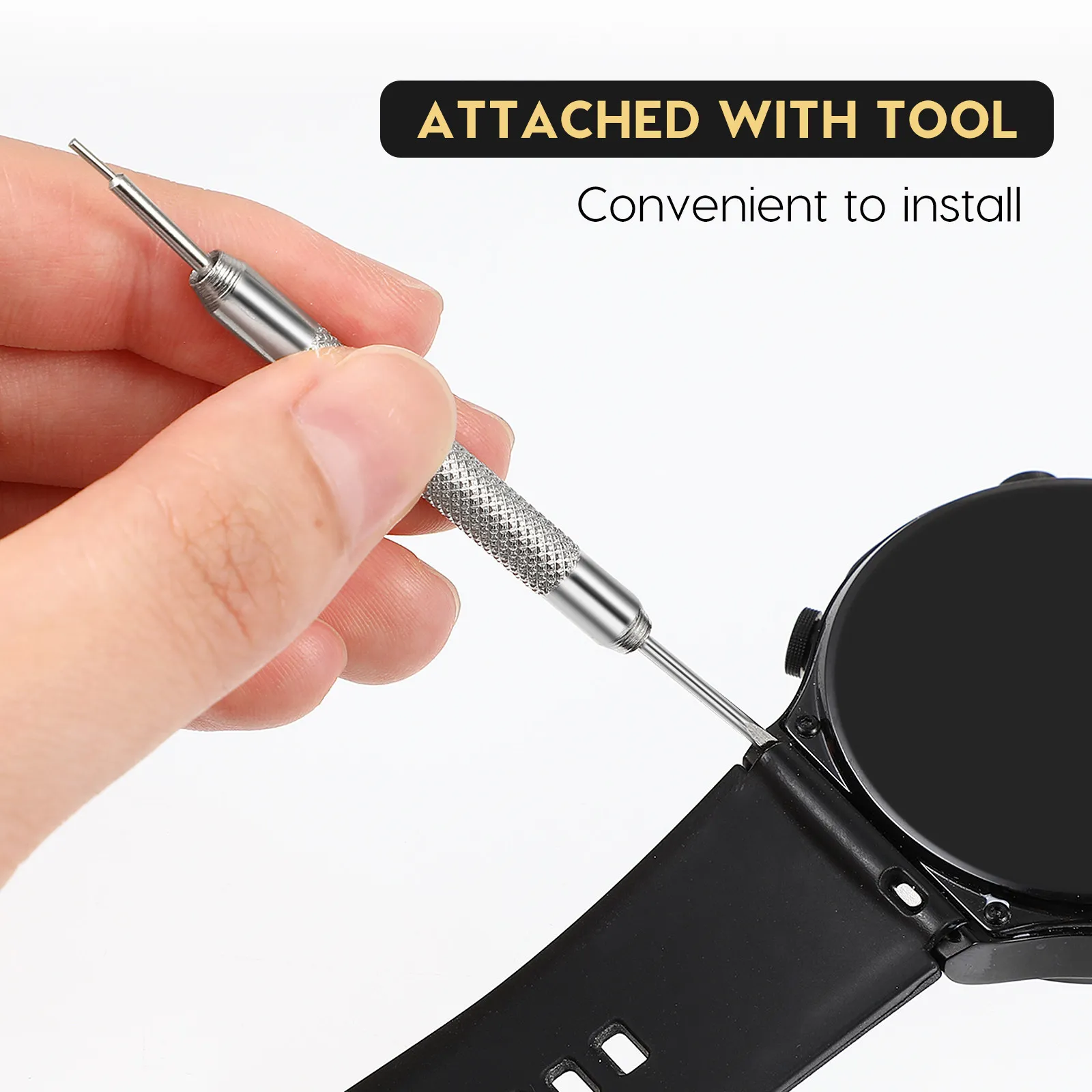 7Pcs Professional Watchband Opener Kit Spring Bar Connecting Pin Remover Tool for Easy Lug Removal Heavy Grip Handle 1.5x22mm