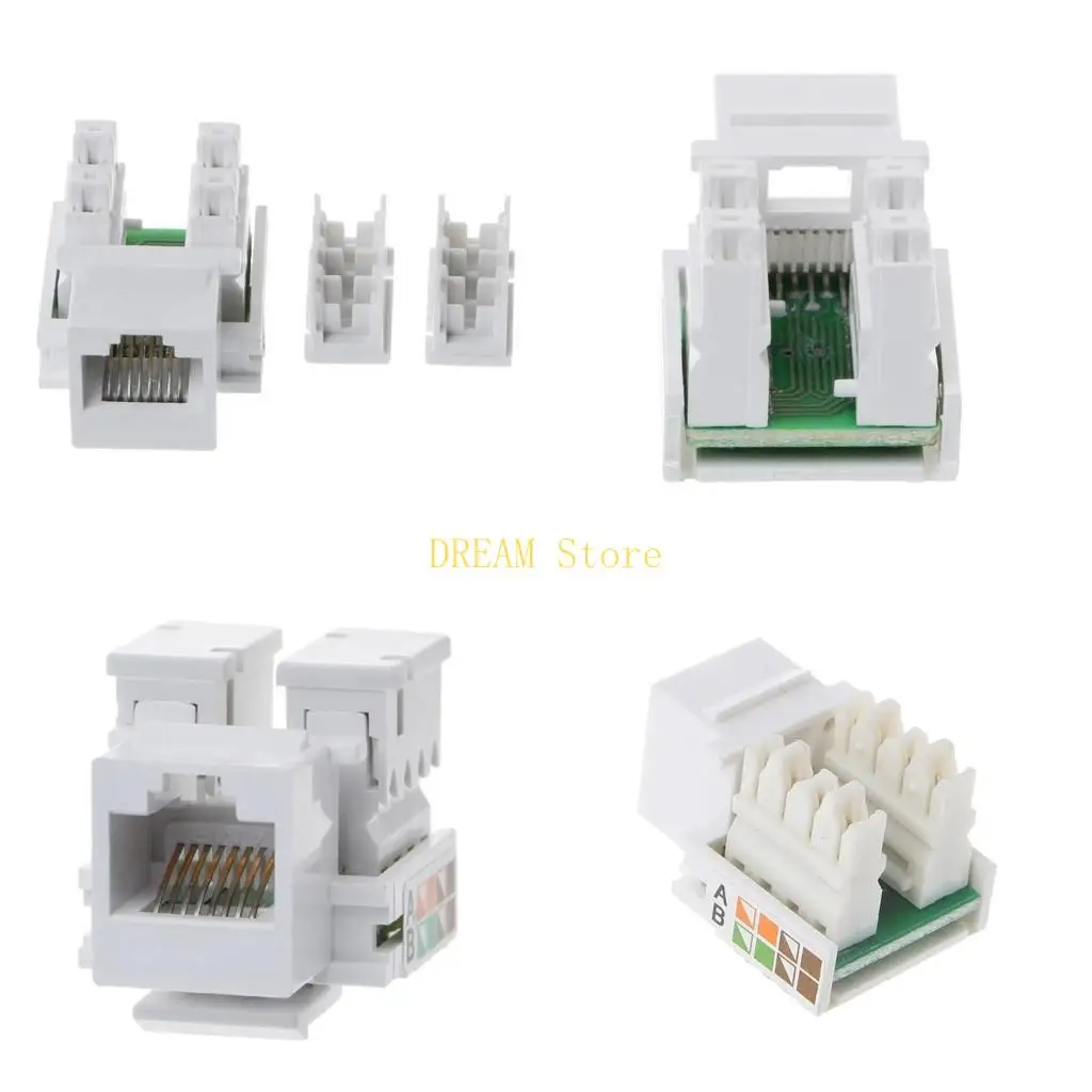 CAT5E Straight Through Module RJ45 Connector Information Socket Computer Coupler Cable Adapter Ethernet best sale