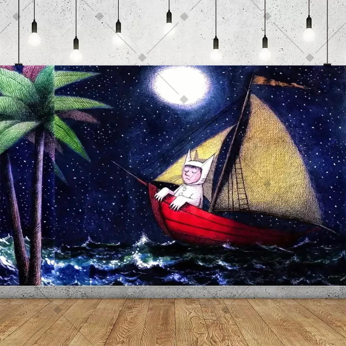 أين الأشياء البرية هي خلفية تزيين الحفلات وحوش الغابة للأطفال لوازم حفلات أعياد الميلاد لافتة ديكور معمودية الطفل #4