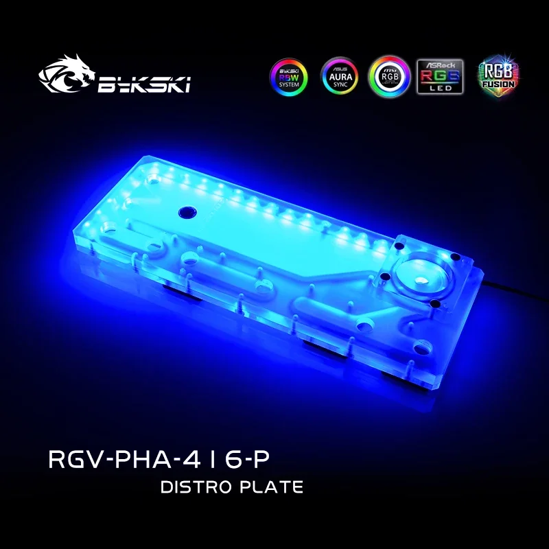 BYKSKI RGV-PHA-416-P Acrylic Tank use for Phanteks 416 Computer Case / Combo DDC Pump Cool Water Channel Solution