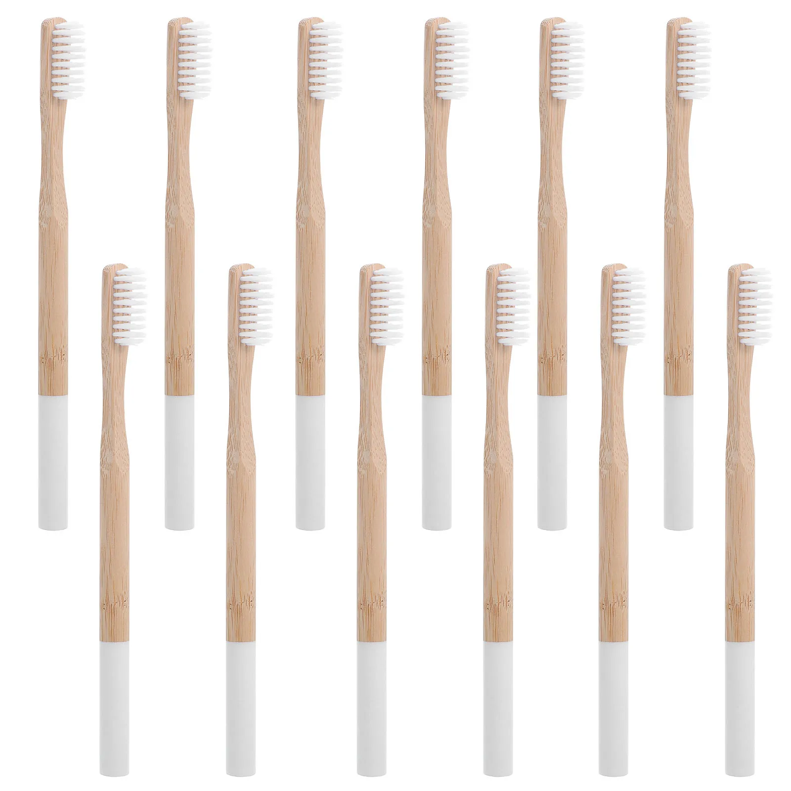 

12Pcs Toothbrush Bamboo Extra Soft Bristles Travel Size Convenient Grip Suitable for Household and Outdoor Activities