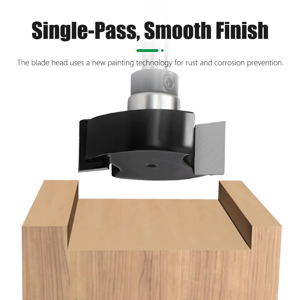 LAVIE 1/4 6mm Shank T-Slot Router Bit dengan Bearing - Pemotong Alur Ganda untuk Pembuatan Alur & Pinggiran Kayu C06318FX35
