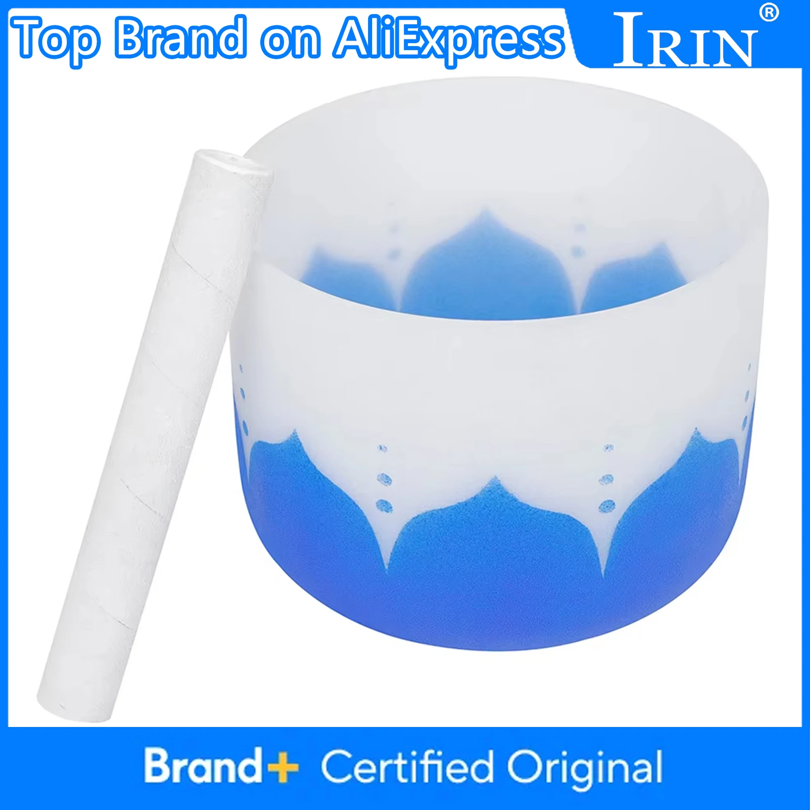 

IRIN Frosted Quartz Singing Bowl 6/7/8 Inch Blue Lotus Quartz Music Bowl Chant Bowl Meditation Yoga Sound Healing Perfect Sound
