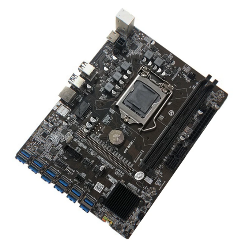 

B250C Mining Motherboard With G3900 CPU+1XDDR4 8G 2133Mhz RAM 12XPCIE To USB3.0 Card Slot Board For BTC