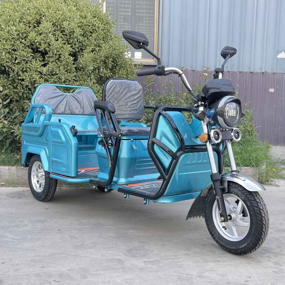 Hot Sales Elderly 3 Wheel Motorcycle Cargo Scooter Electric Triciclo Pedicab for both Passenger and Cargo with folding Saddle