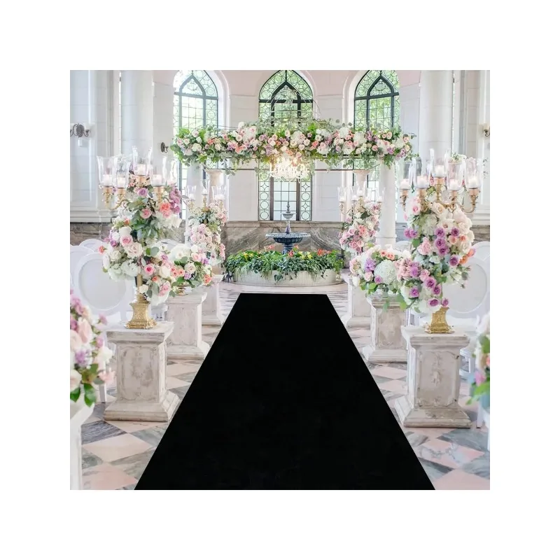 Suitable for Wedding,Kitchen,Industrial,Party,Patio,Hallway and Other Occasions Thickness, Polyester Material with Carpet Tape