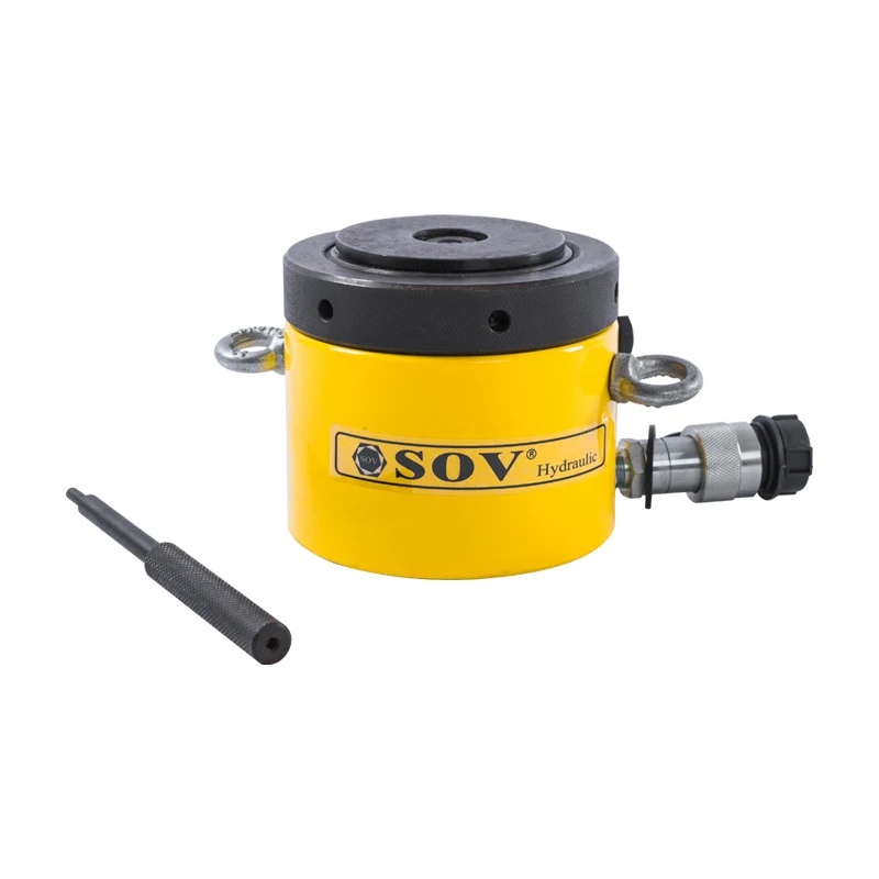 100 Ton Single Acting Low Height Lock Nut Hydraulic Cylinder
