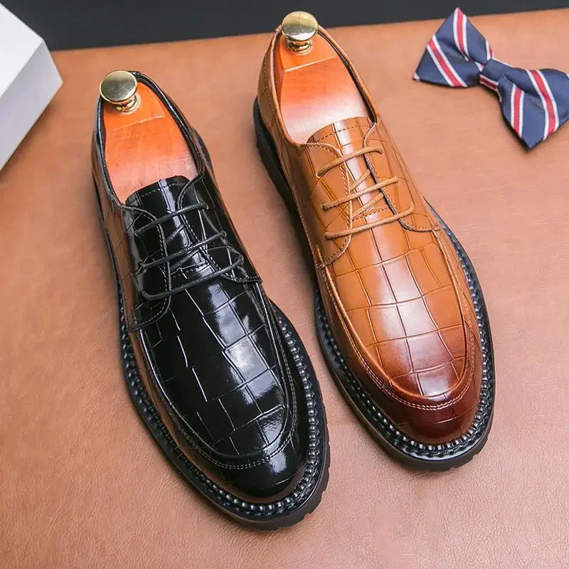 

European Station Men's Shoes Formal Wear Moccasins New Men's Wedding Italy Dress Shoes