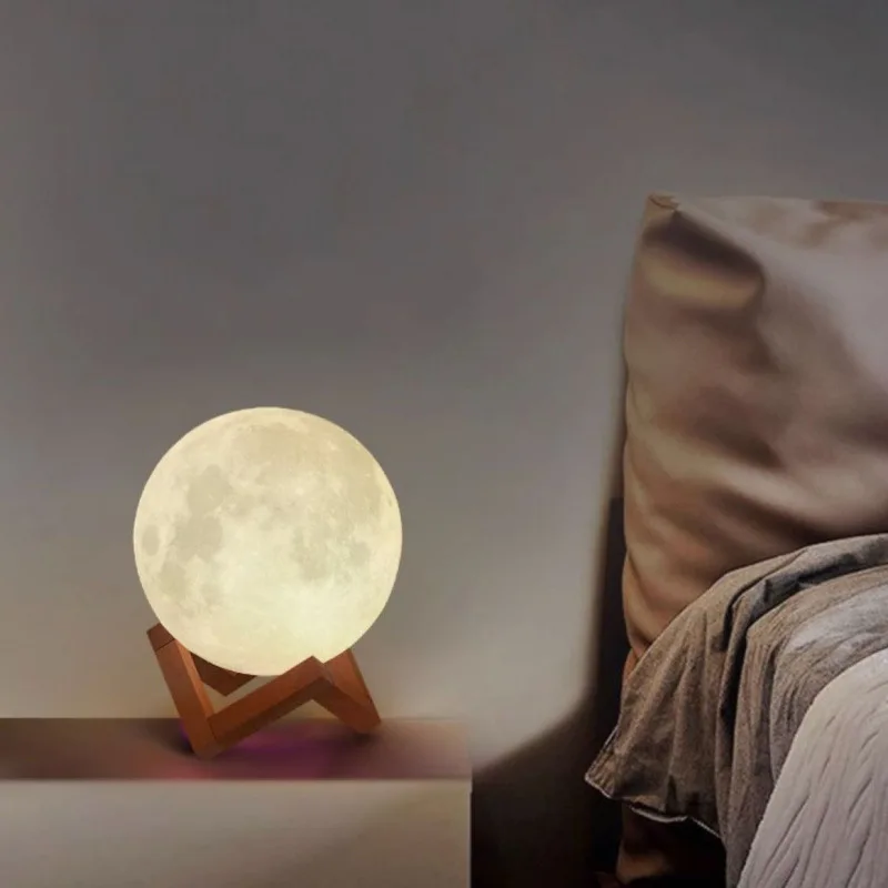 

Лунная лампа, ночник, атмосфера, сон, звезда, планета, лампа для спальни, прикроватная романтическая настольная лампа