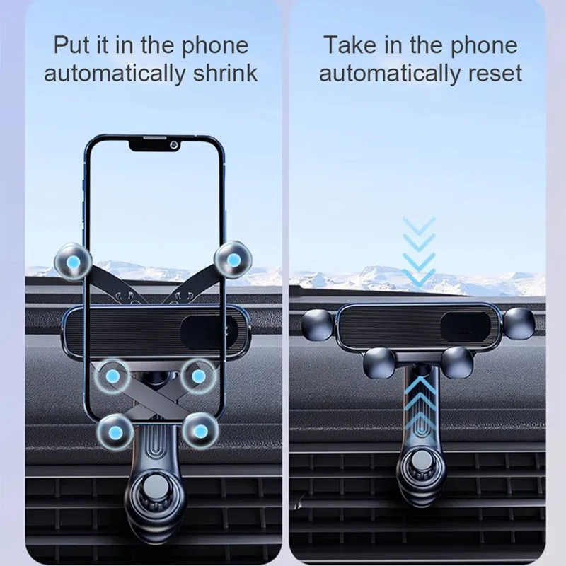 Car Phone Holder 360 ° Full Rotation Air Outlet Hook Sensor Navigation Universal Suitable For iPhone Samsung Google Huawei 2025