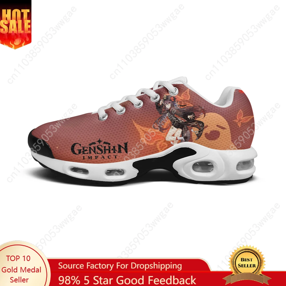 

Genshin Walnut Lightweight Sport Shoes Air Cushion Sneakers Mens Womens Teenagers High Quality Custom Made Leisure Mesh Sneakers