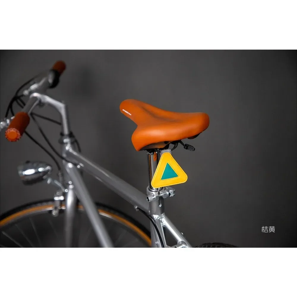 Sichtbarkeit bei Nachtfahrten Sicherheitswarn-Dreieck-Anhänger Multifunktionales Elastisches Reflektierendes Fahrrad-Dreieck-Schild Fahrradsattel – Detail 17