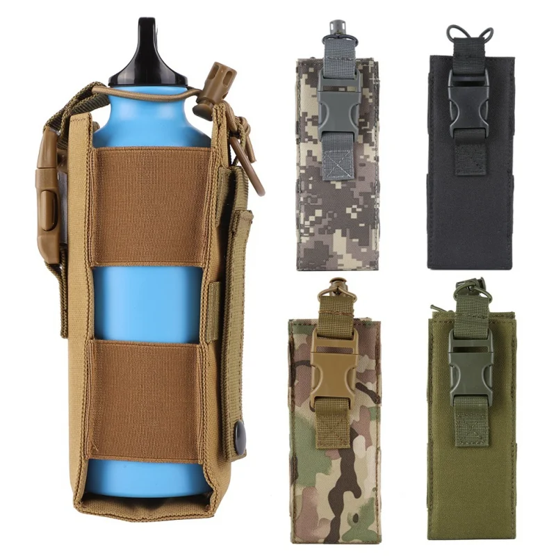 Water Bottle Bags Tactical Molle 600d Nylon Kettle Cover Hanging Waist Pouch Outdoor Travel Hiking Climbing Camping Holder