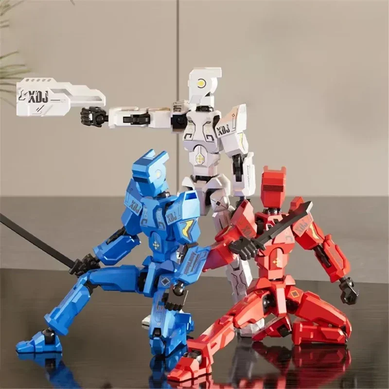 Multi-jointed Movable  Action Figures Ornament Articulated Robot Model Diy Robot Assembly Desktop Home Decoration Kids Gifts