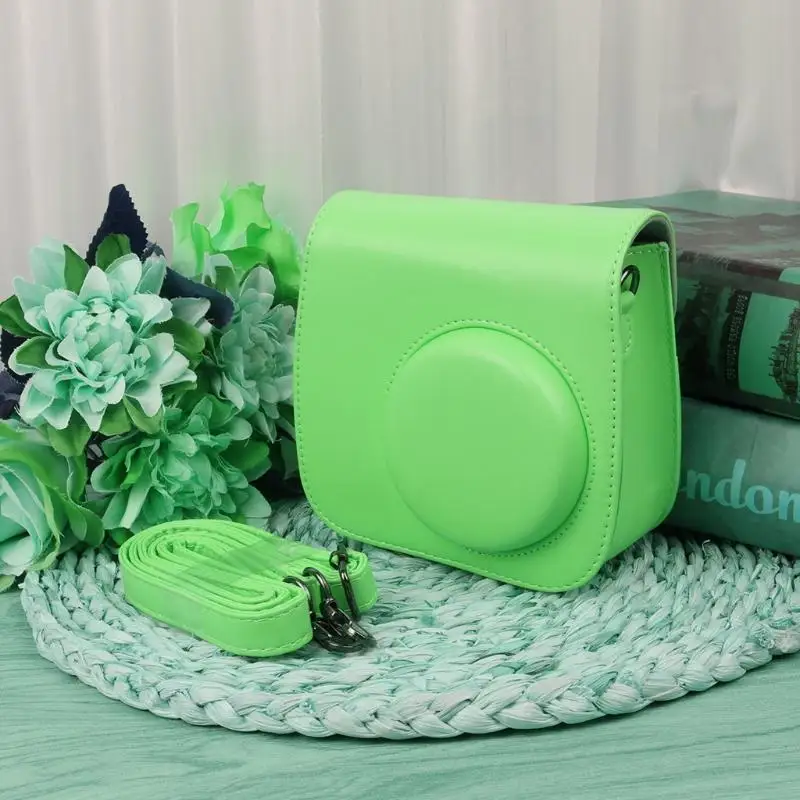 Y88B Mini 8/9 กระเป๋ากล้องหนัง Faux สายคล้องไหล่สำหรับกระเป๋า