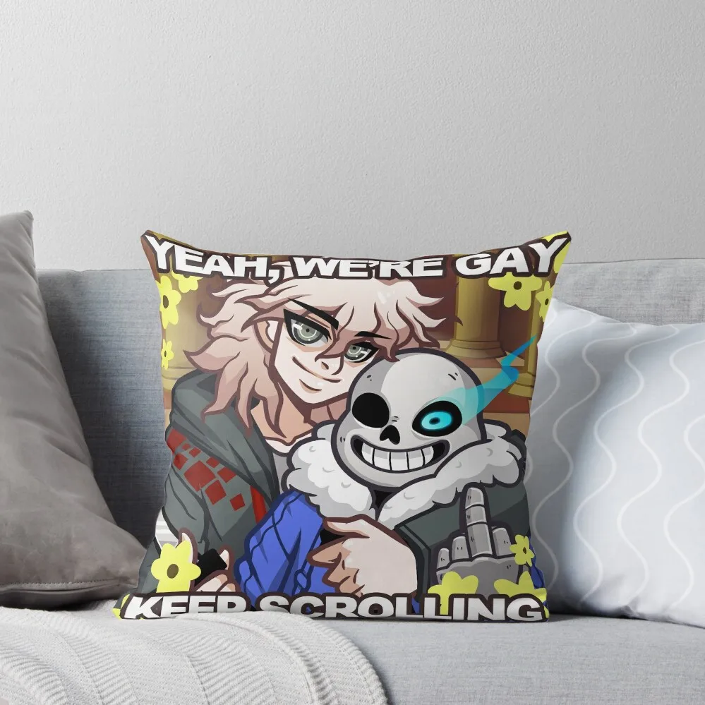 

Komaeda Danganronpa & Sans Undertale Throw Pillow Cushions Home Decor Christmas Pillow Covers pillow