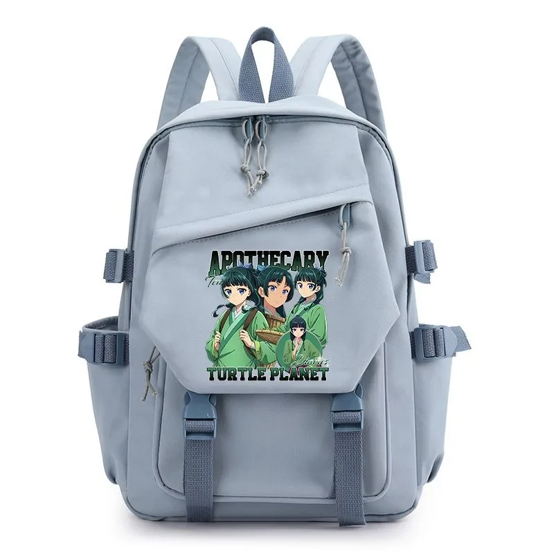 Kusuriya No Hit209 Pain Anime School Bags, Black White Blue,The Apothecary Diaries, Student Kids and Teens, Girls and Boys