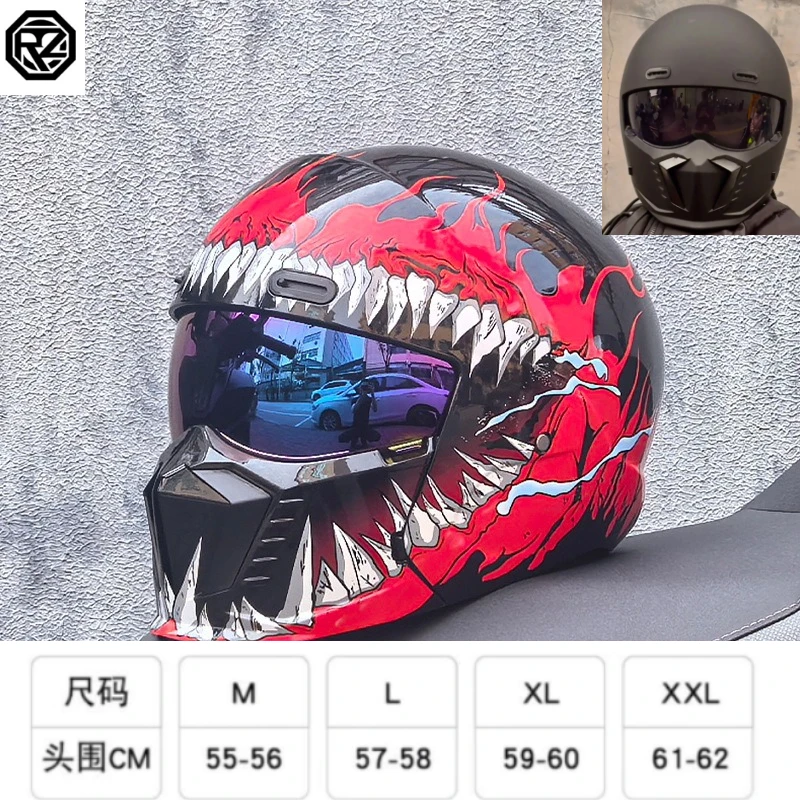 

New Scorpion Retro Motorcycle Cascos Moto Locomotive Personality Multi-purpose Combination Helmet Half M L XL XXL XXXL