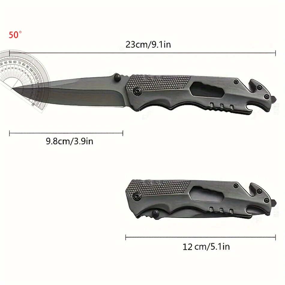 Outdoor Folding Pocket Knife Stainless Steel High Hardness EDC Camping Hiking Fruit Cutting Knife Portable Travel BBQ Tool Knife