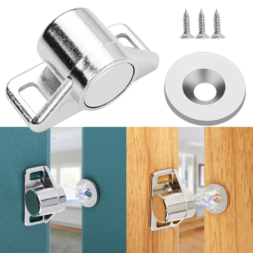 Magnet Cabinet Door Catch Furnitures Door Stoppers Strong Zinc-Alloy Magnetic Catch Latch For Doors Cabinet Cupboard Closer