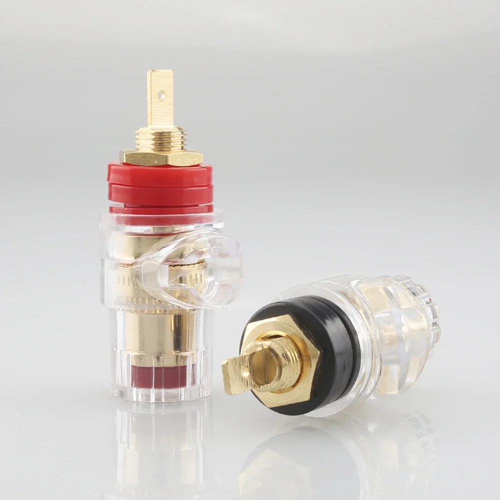 4pcs ST45T Terminal Gold plating Binding Post for Speaker Amplifier 4MM Banana Plug