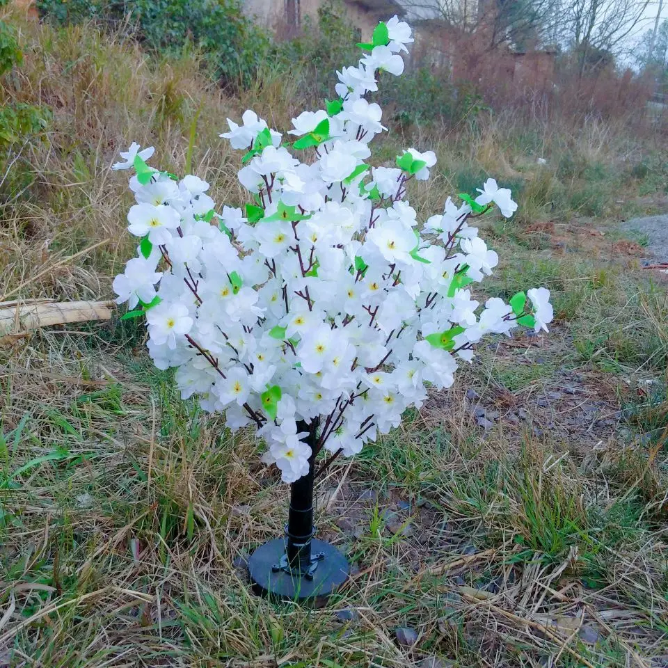 1PCS Beautiful Artificial Peach Flower Wishing Tree Simulation Landscaping Potting For Home Wedding Table Decoration White Pink