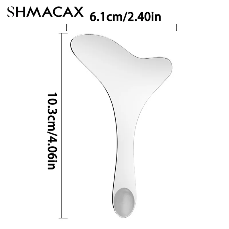 스테인레스 스틸 모낭 클렌징 블랙헤드 스크레이퍼, 구아샤 스크레이퍼, 페이셜 스킨 케어 보드, 페이스 마사지기, 1 개