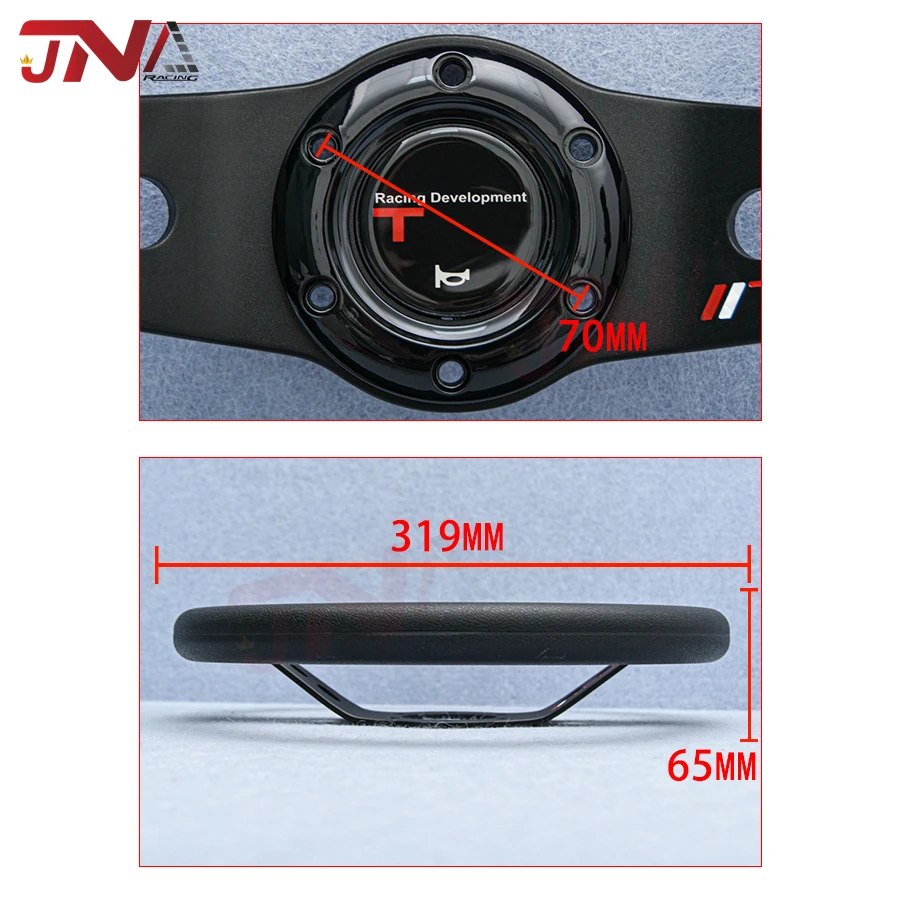 13inch 2 Spoke Steering Wheel JDM Racing Rally Sports Tuning Steering Wheel