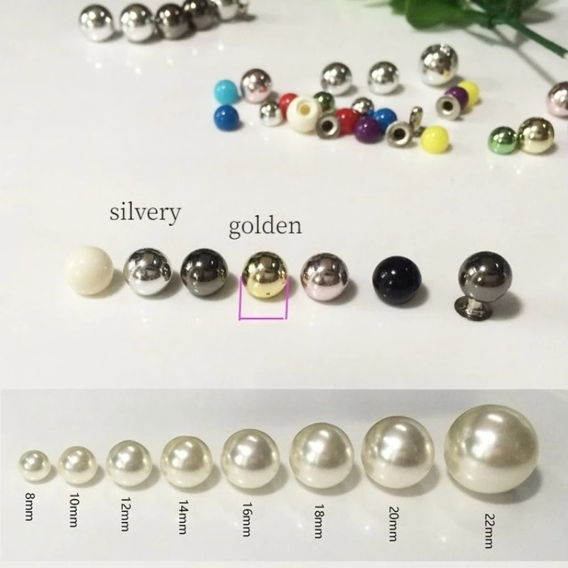 New Arrival! 6-14mm Imitation Pearl Chunky Round Beads For Handmade Necklace Earring DIY Jewelry Findings&Components