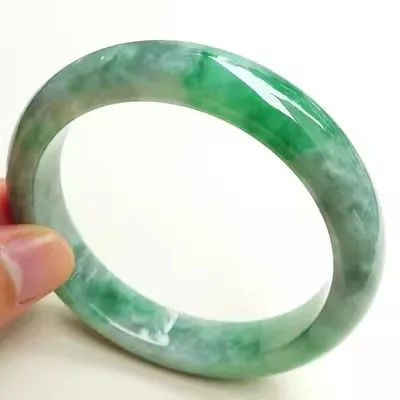 Imagem -03 - Pulseira Natural Jadeite Jade Presente Requintado para Namorada e Mãe Hetian Jade 54 Mm62 mm