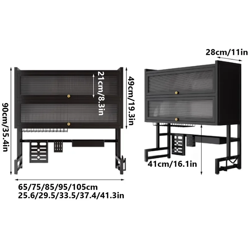 Double-Layer Dish Rack Kitchen Above the Sink Dish Drain Multi-Layer Dish countertop Multi-Function Storage Drain Board