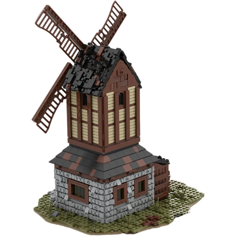 1680PCS Medieval Mill  Model Architecture DIY Education creative idea Children Brick Toy Birthday Building Christmas Gift Blocks