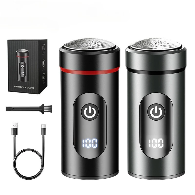 

Электробритва с мини-дисплеем, портативная, для путешествий, автомобиля, дома, мужская, с тремя лезвиями