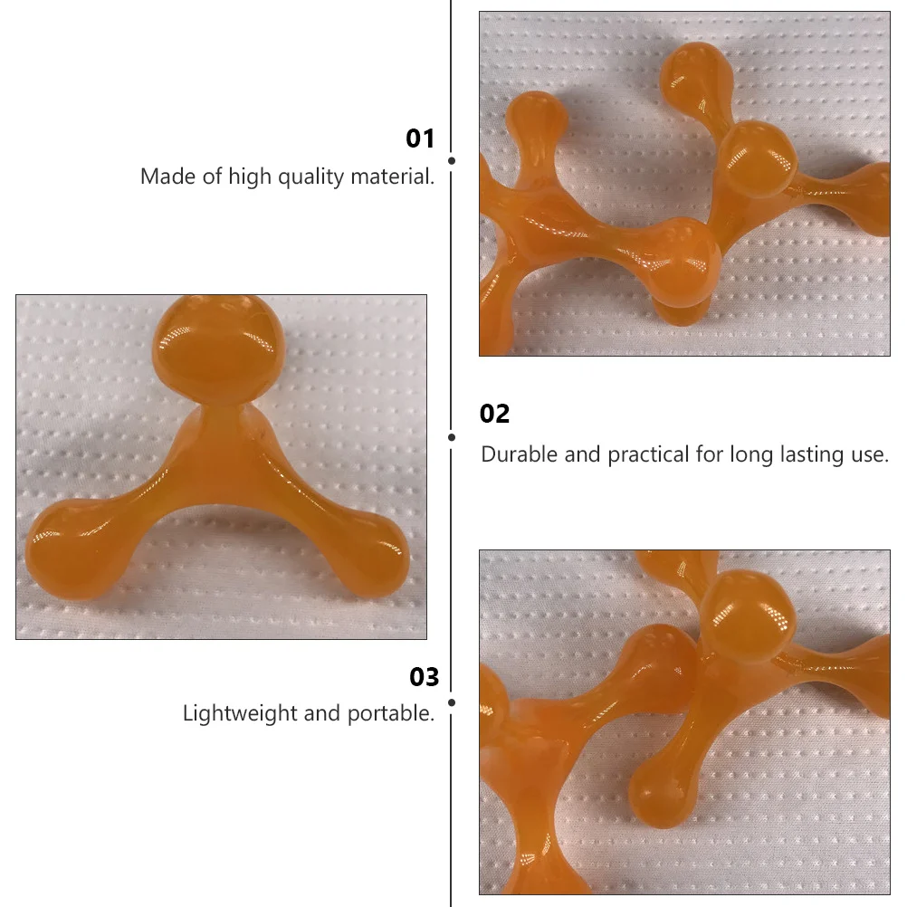 

1Pcs Massager Orange Cervical Massager Lightweight Portable Back Neck Massage Tool Waist Massage Tool