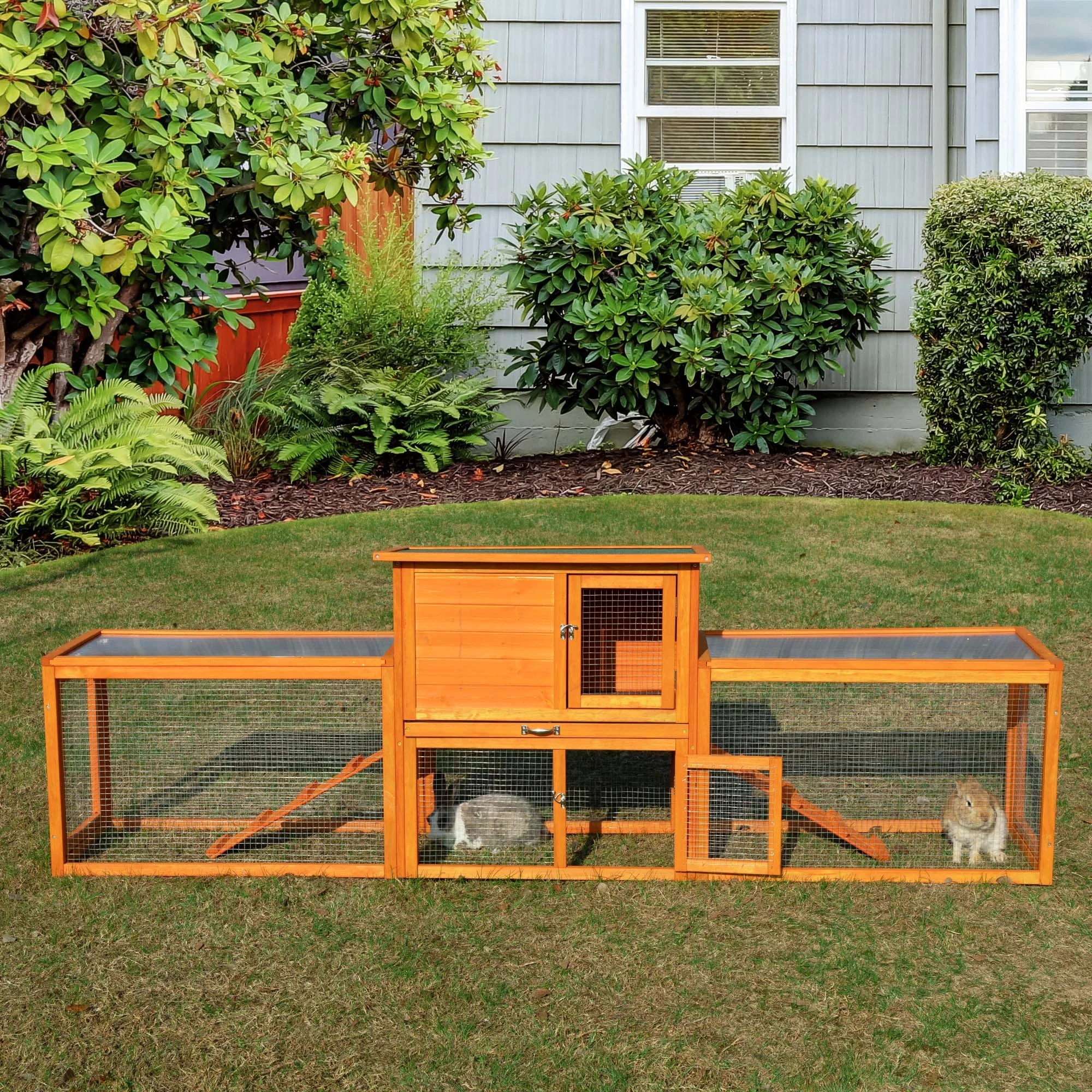 Large Three Box Rabbit Cage - Orange