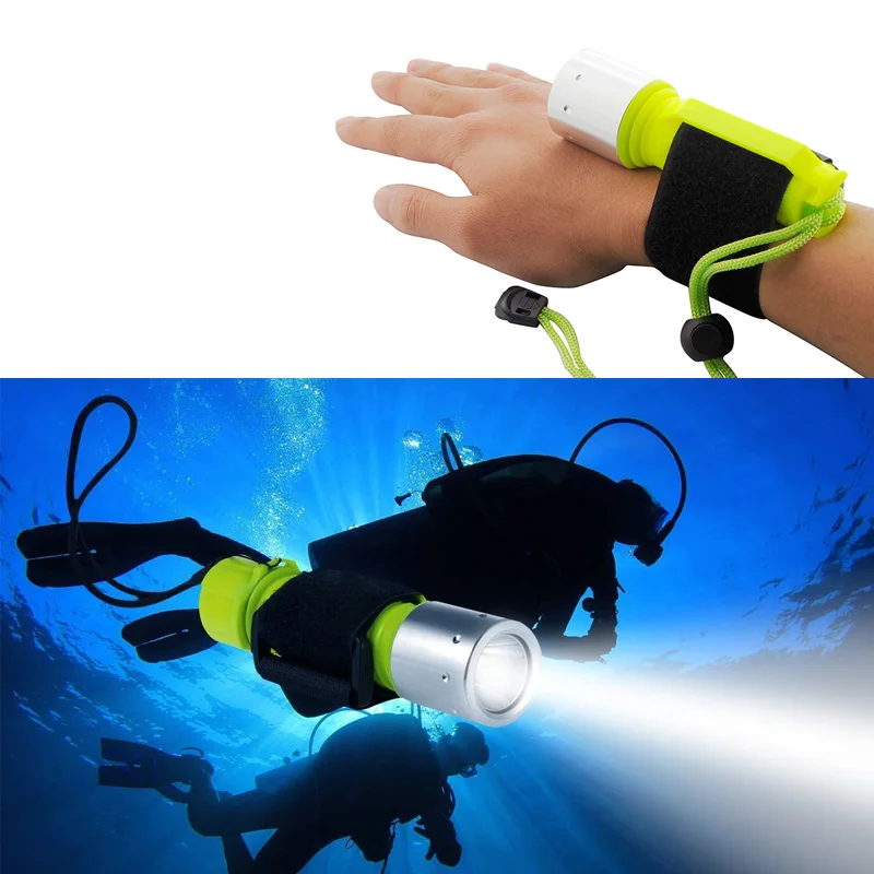 ZK20 LED Diving Flashlight 18650 Waterproof Torch Lamp Professional Scuba for Outdoor Diving Swim Under Water Sport Dropshipping