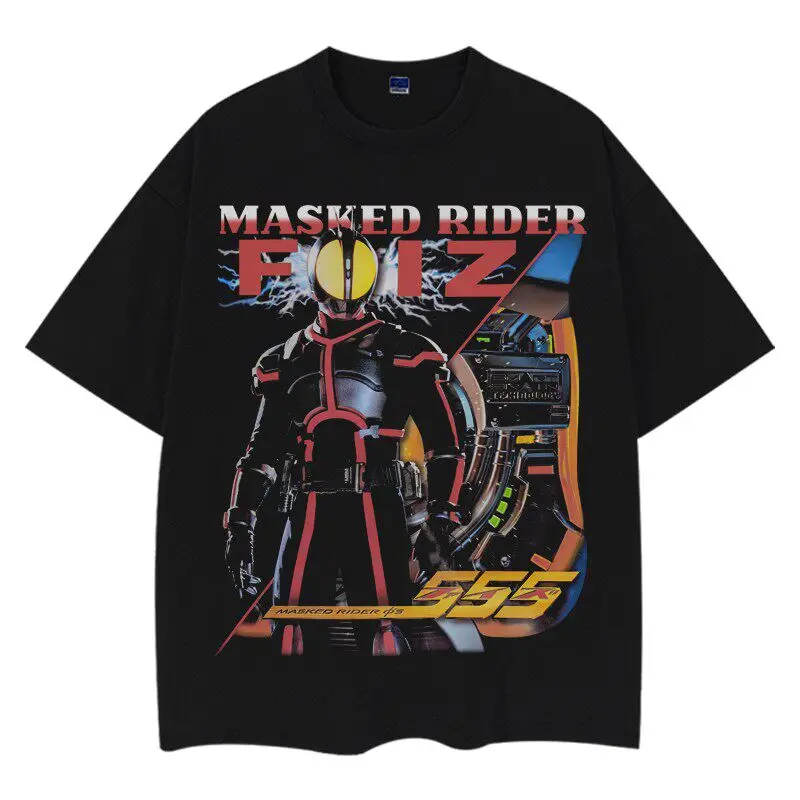 Kamen Knight Shirt Retro Style Japanese Special Photo Unisex Pattern T-shirt Masked Knight Poster Pattern T-shirt Y2k Streetwear