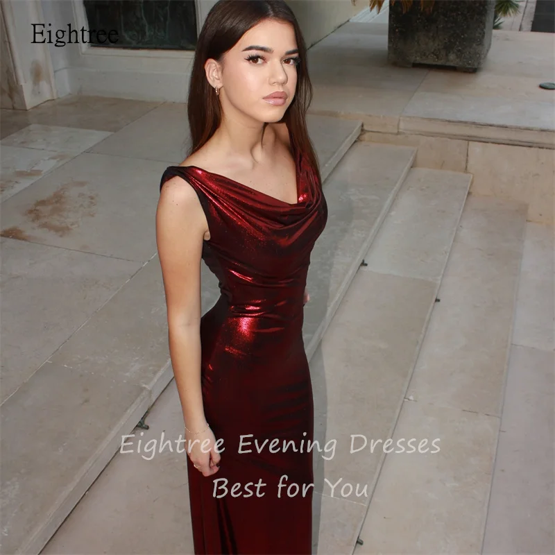 Eightree Sexy Red Mermaid Prom Gowns Off The Shoulder Formal Party Gown Backless Evening Dress vestidos de fiesta Customized