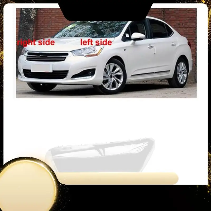 

Car Left Headlight Shell Lamp Shade Transparent Lens Cover Headlight Cover For Citroen C4L 2013-2015 Accessories-A74F