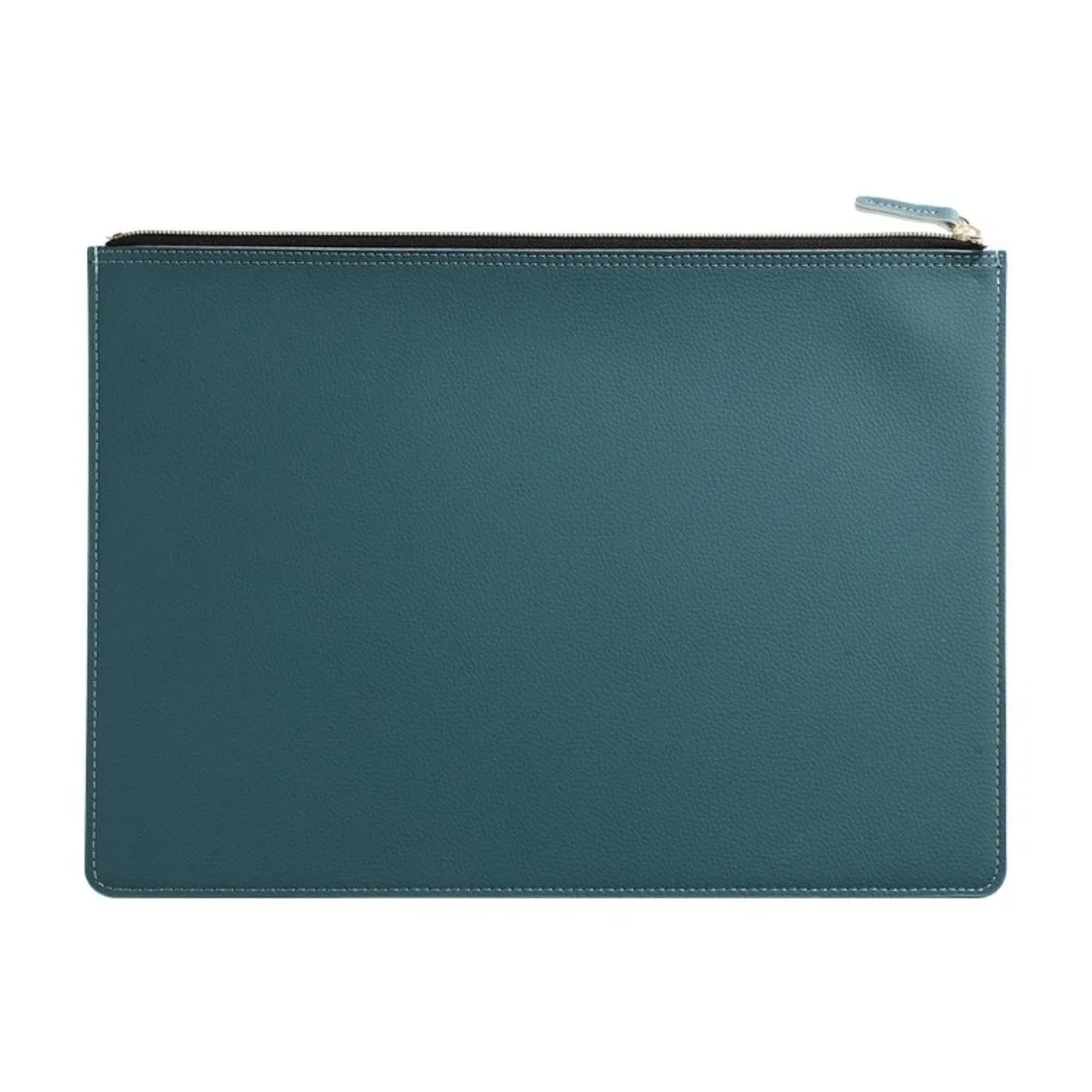 

PU Leather A4 File Folder Waterproof Zipper Bag Business Briefcase Multiple Colors Large Capacity Information Bag