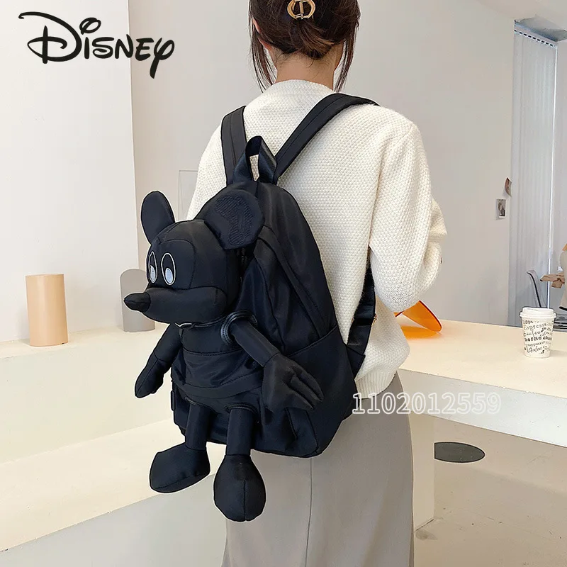 Disney Mickey\'s New Women\'s Backpack Luxury Brand Fashionable Women\'s Doll Bag 3D Cartoon Cute Women\'s Backpack Large Capacity