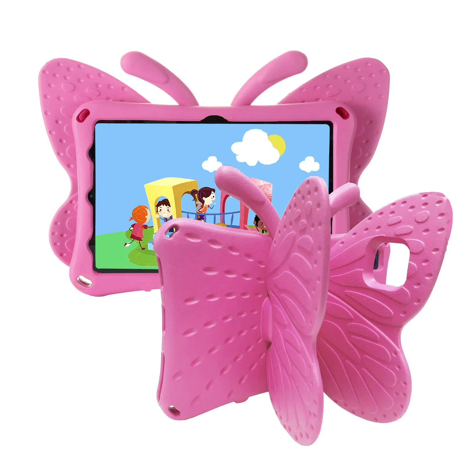 EVA Kids Funda Tablet Case Universal for Teclast M40 Pro SE P20 HD 10.1 inch Cute Cartoon Stand Cover Folding Wings 3D Butterfly