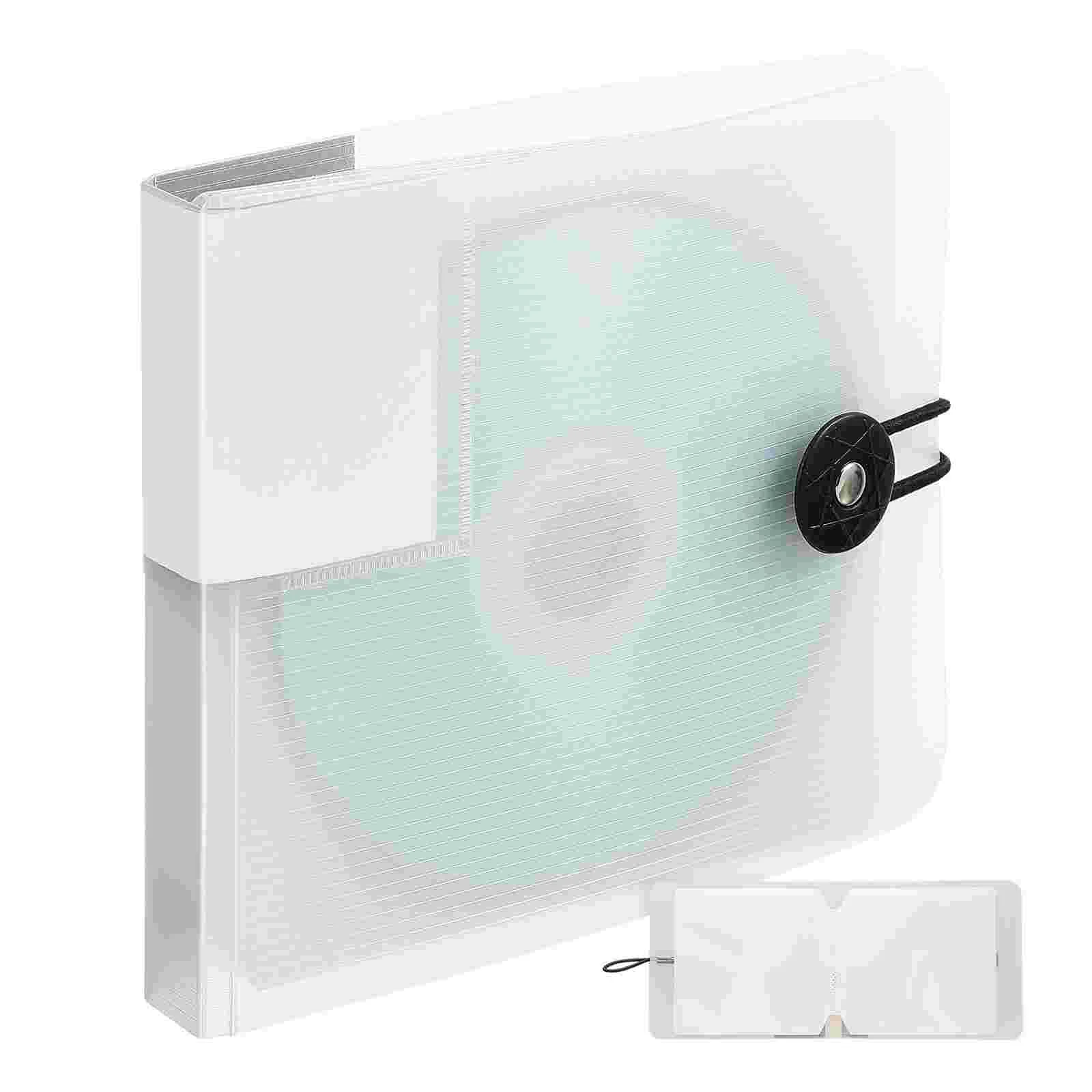 12 Capacity Small CD Case Bag Binder Clips DVD Storage Holder Electronic White Non-woven Fabric Disc