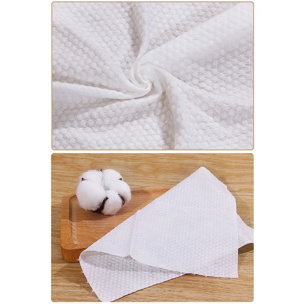 

Pure Cotton Face Towel Lightweight Bagged Cleaning Tissue Disposable Home Travel Soft Absorbent No Fiber Fall Cosmetics Removal