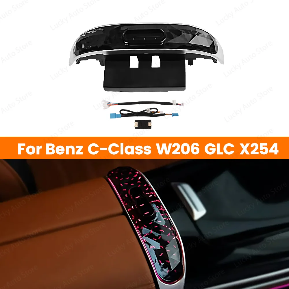 

64 Colours Interior Ambient Lights Refit For Mercedes Benz GLC X254 C Class W206 Car LED Center Console Crystal Saddle Light