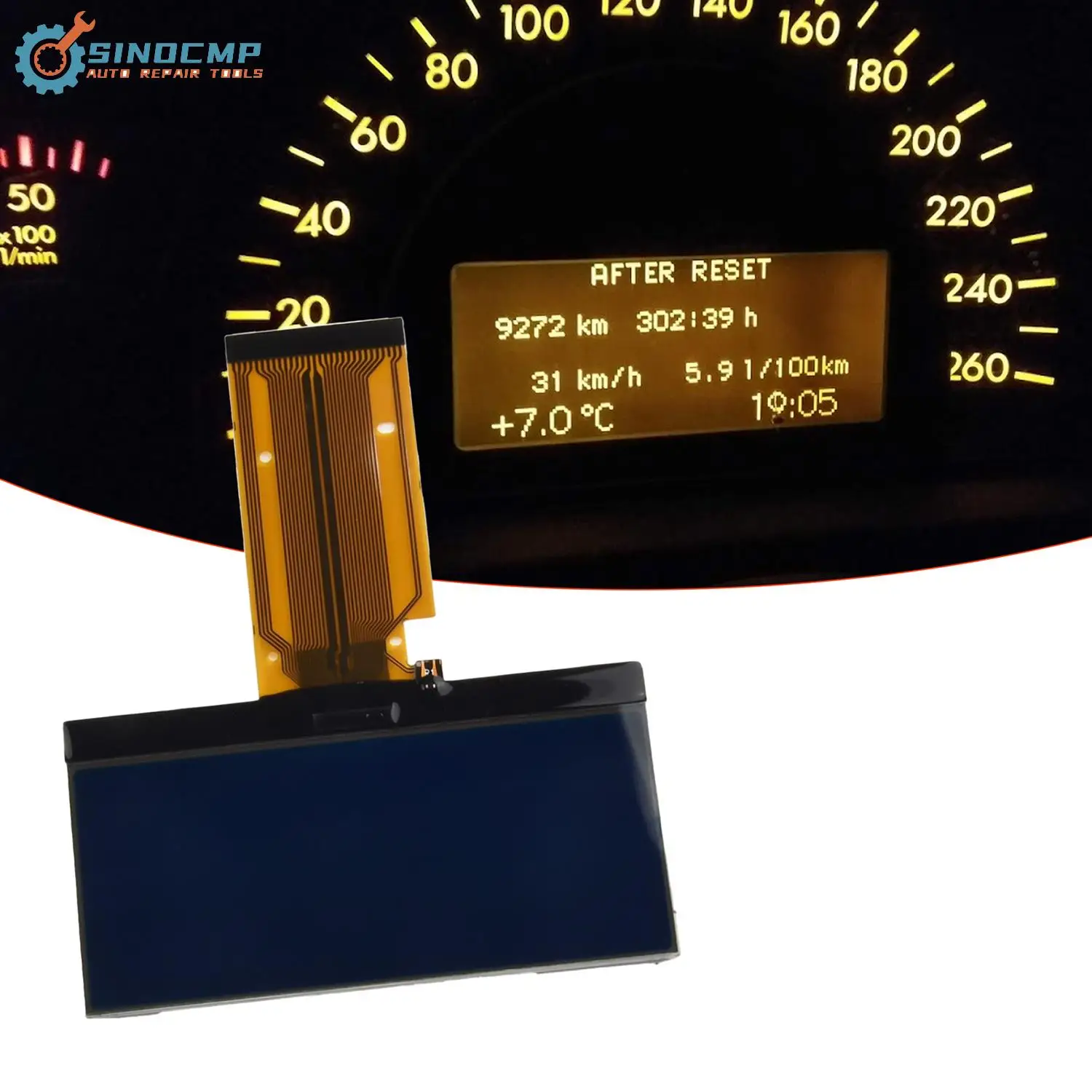 

1 шт., приборная панель, ЖК-экран для Mercedes Benz W203 C Class W463 G Class 2002-2007, автозапчасти